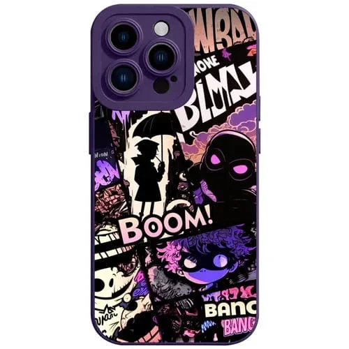 Funda para Teléfono iPhone 13 Pro Liquid Angel Eyes Bumbershoot TPU (Púrpura)