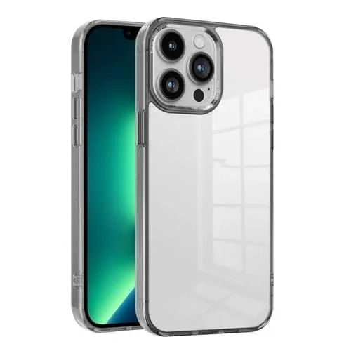 Funda para Teléfono iPhone 13 Pro Max Ice Color Clear PC Hybrid TPU (Gris)