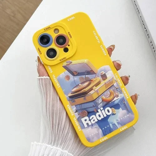 Funda para Teléfono iPhone 13 Pro Max Liquid Angel Eyes Dopamina TPU (Reproductor de Cd)