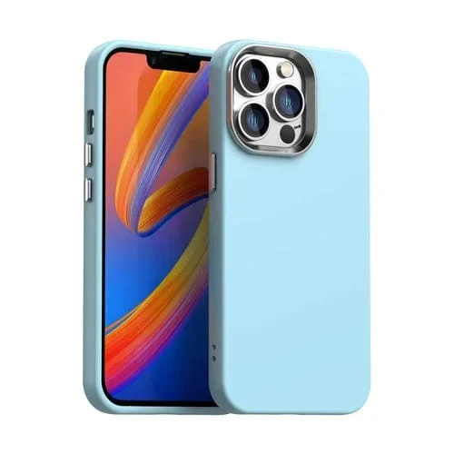 Funda para Teléfono iPhone 13 Pro Max Serie Colorida a Prueba de Golpes (Azul)