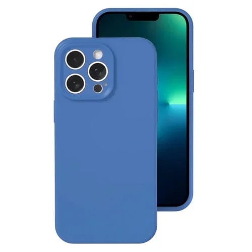 Funda para Teléfono iPhone 13 Pro Silicona Líquida Cobertura Total (Azul Marino)