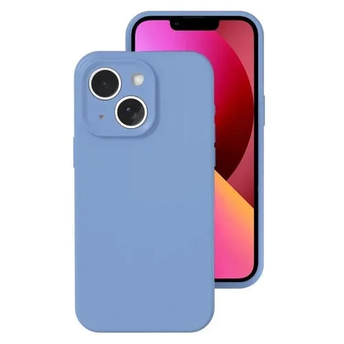 Funda para Teléfono iPhone 13 Silicona Líquida Cobertura Total (Azul Niebla)