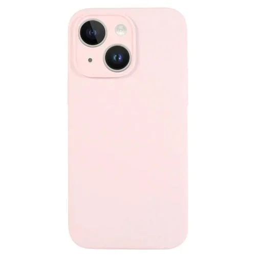 Funda para Teléfono iPhone 13 Silicona Líquida Poro Fino (Gris Rosa)