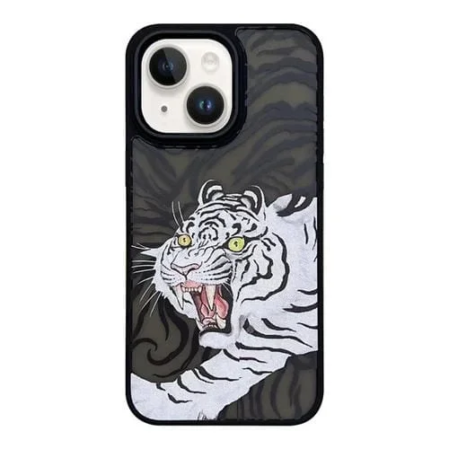 Funda para Teléfono iPhone 13 Skin Feel Matte TPU + PC a Prueba de Golpes (Tigre)