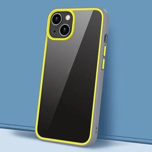 Funda para teléfono iPhone 14 Gorgeous Color Series PC + TPU a prueba de golpes (Amarillo)