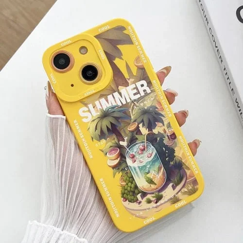 Funda para Teléfono iPhone 14 Liquid Angel Eyes Dopamina TPU (Mojito)