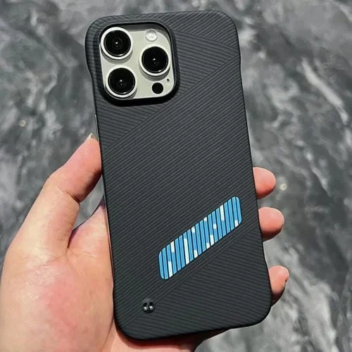 Funda para Teléfono iPhone 14 Pro con Refrigeración sin Marco Fibra de Carbono (Azul)