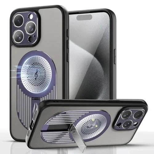 Funda para Teléfono iPhone 14 Pro con Soporte de Aromaterapia y Disipación de Calor (Púrpura)