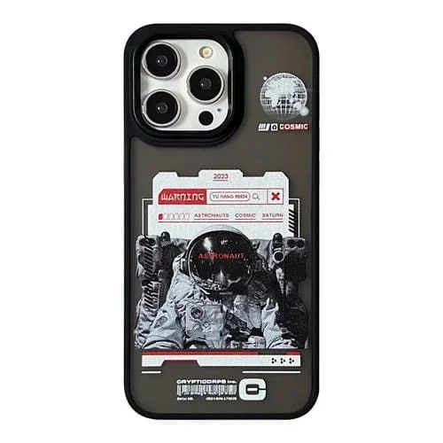 Funda para Teléfono iPhone 14 Pro Max Skin Feel Matte TPU + PC a Prueba de Golpes (Astronauta Espacial)