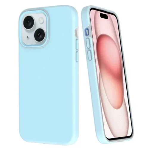 Funda para Teléfono iPhone 15 con Dopamina y Agujero Grande para PC (Azul)