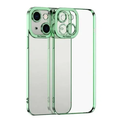 Funda para Teléfono iPhone 15 Galvanoplastia TPU (Green)