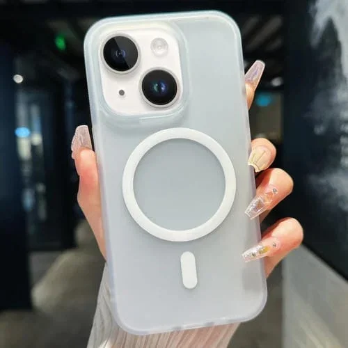 Funda para Teléfono iPhone 15 Plus Magsafe PC Híbrida TPU (Blanco)