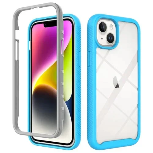 Funda para Teléfono iPhone 15 Plus Starry Sky PC TPU a Prueba de Golpes (Azul Cielo)
