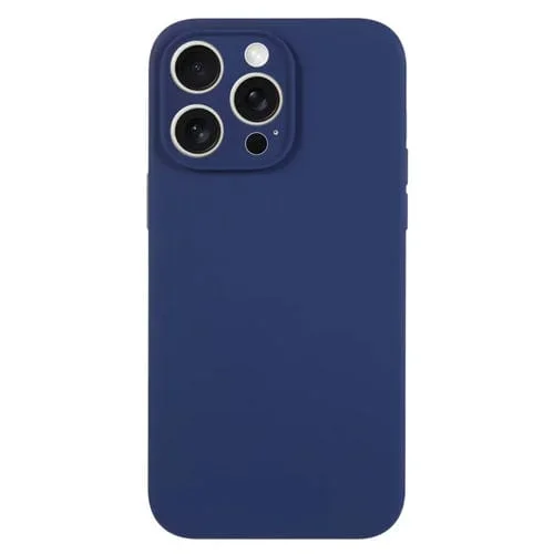 Funda para Teléfono iPhone 15 Pro Silicona Líquida Poro Fino (Azul Real)