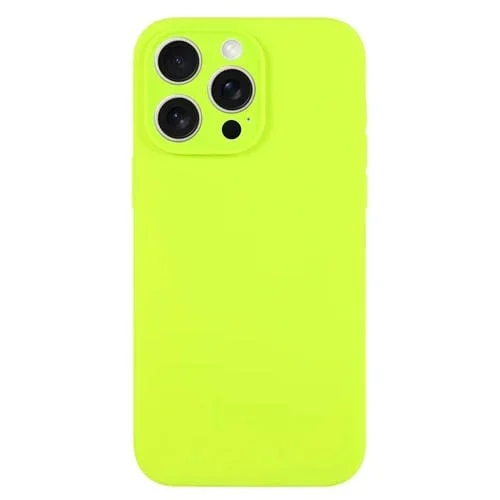 Funda para Teléfono iPhone 15 Pro Silicona Líquida Poro Fino (Verde Brillante)