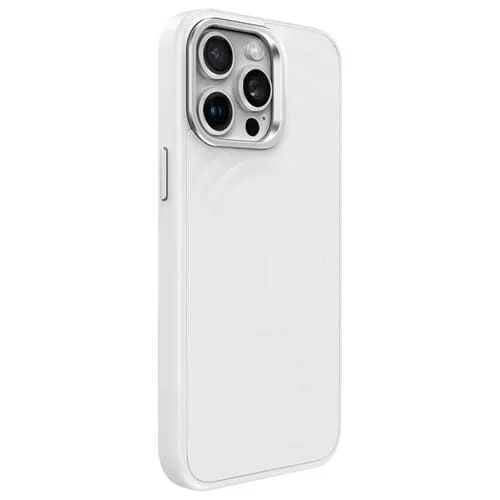 Funda para Teléfono iPhone 15 Pro Silicona Líquida Titanio Magsafe Textura Ondulada (Blanca)