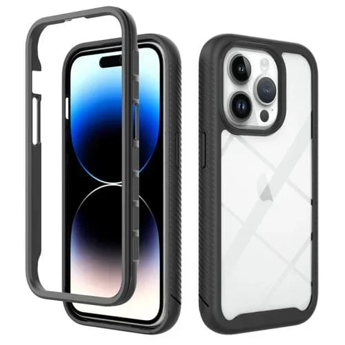 Funda para Teléfono iPhone 15 Pro Starry Sky PC Transparente TPU a Prueba de Golpes (Negro)