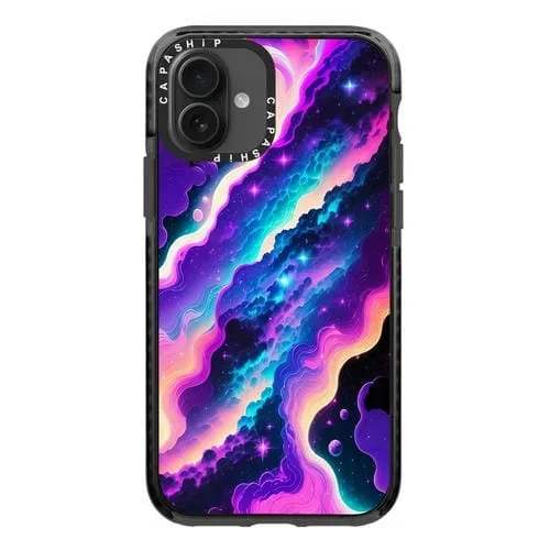 Funda para Teléfono iPhone 16 Cobertura Total Ilustración Nubes de Colores A