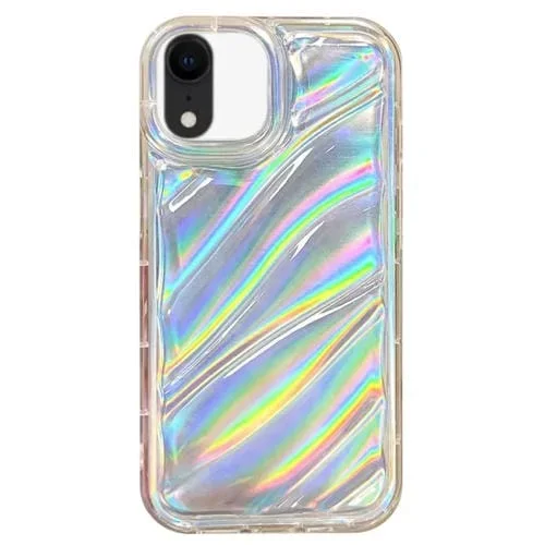 Funda para Teléfono iPhone Xr Laser Sequin Waves TPU (Transparente)