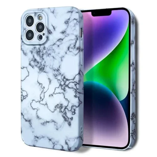 Funda para Teléfono iPhone Xs Max Patrón de Mármol (Rojo Blanco)