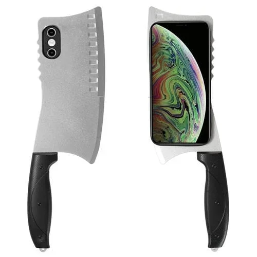 Funda para Teléfono iPhone Xs Max TPU + PC Cuchillo Cocina (Plata)