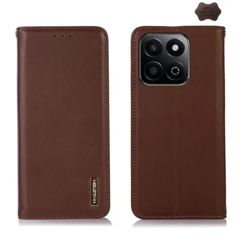 Funda para Teléfono Khazneh con Capa Superior de Piel de Vaca Nappa para Honor Play 60 Plus/200 Smart (Marrón)