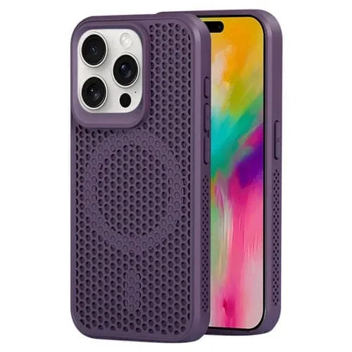 Funda para Teléfono Magsafe con Disipación de Calor iPhone 16 Pro (Morado Oscuro)