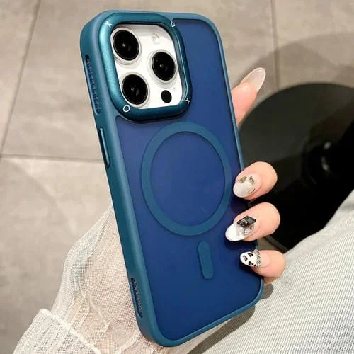 Funda para Teléfono Magsafe iPhone 15 Pro a Prueba de Golpes con Disipación de Calor (Azul)