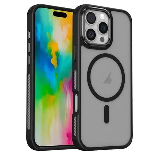 Funda para Teléfono Magsafe iPhone 16 Pro Max Transpirable Tacto Esmerilado (Gris)