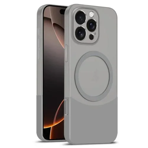 Funda para Teléfono Magsafe PC Costuras Dos Colores iPhone 16 Pro Max (Gris)