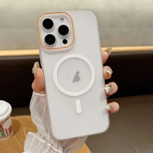 Funda para Teléfono Magsafe PC Tacto Suave y Arena para iPhone 13 Pro Max (Transparente)