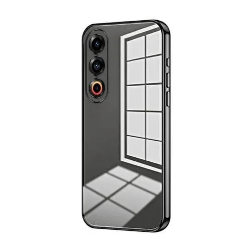 Funda para Teléfono Meizu 21 con Orificio Fino y Revestimiento Transparente (Negro)