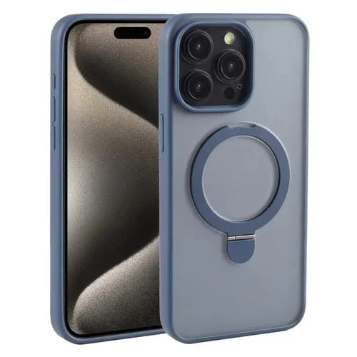 Funda para Teléfono Mutural iPhone 15 Pro Max Magsafe con Soporte Magnético (Azul)