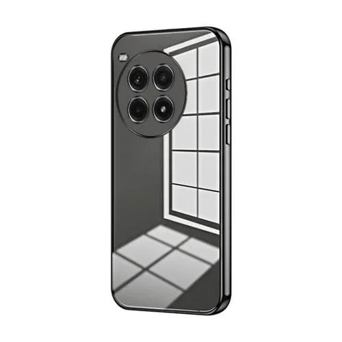 Funda para Teléfono OnePlus Ace 3 Pro con Orificios Finos y Revestimiento Transparente (Negra)