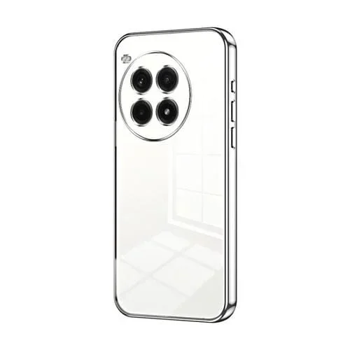 Funda para Teléfono OnePlus Ace 3 Pro con Orificios Finos y Revestimiento Transparente (Plateada)
