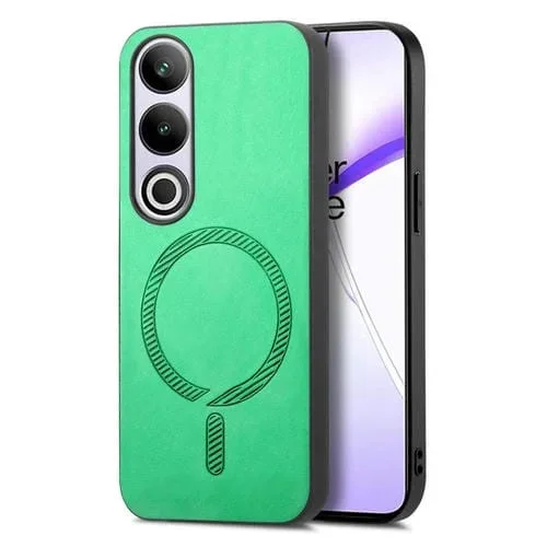 Funda para Teléfono OnePlus Nord Ce4/Ace 3V con Tapa Trasera Pu Magsafe (Verde)