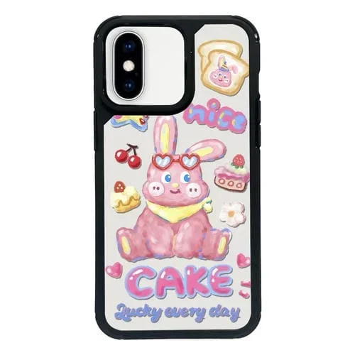 Funda para Teléfono PC iPhone X/Xs Cobertura Total (Cake Rabbit)
