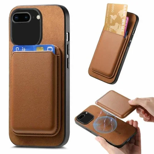 Funda para Teléfono Pu iPhone 7 Plus/8 Plus Retro Magsafe Card Bag con Contraportada (Marrón)