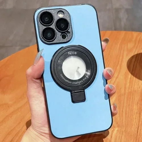 Funda para Teléfono Skin Feel Armor para iPhone 13 Pro con Soporte Magnético (Azul Cielo)