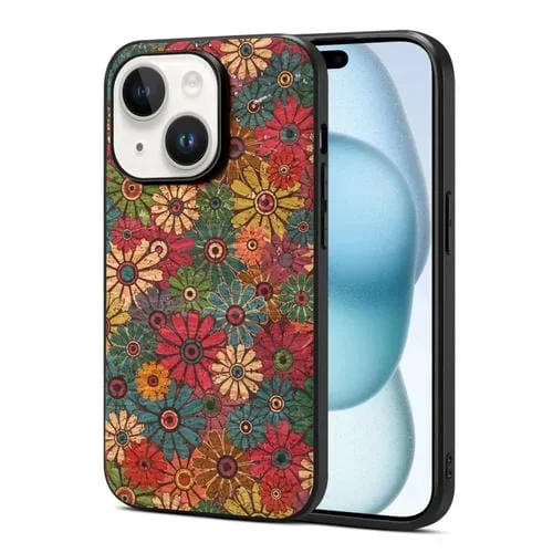 Funda para Teléfono TPU Four Seasons Flower Language Series para iPhone 15 (Verde Primavera)