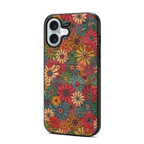 Funda para Teléfono TPU Four Seasons Flower Language Series para iPhone 16 (Verde Primavera)
