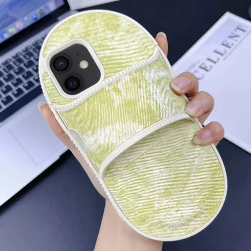 Funda para Teléfono TPU iPhone 11 Diseño Zapatilla de Mezclilla (Amarillo Verde)