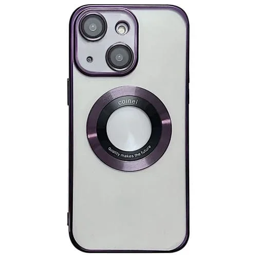 Funda para Teléfono TPU iPhone 15 con Galvanoplastia Magsafe (Púrpura)