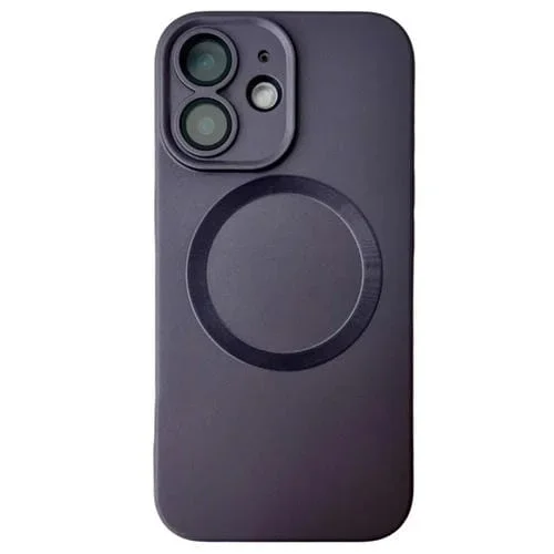 Funda para Teléfono TPU Magsafe iPhone 12 Textura Cd Pintura Metalizada (Gris)