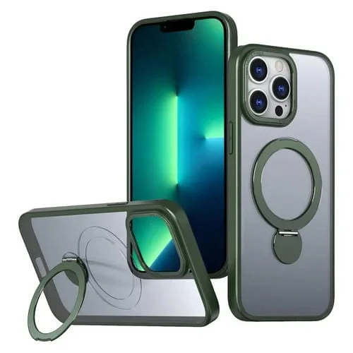 Funda para Teléfono Wing Series Gen2 con Soporte de Anillo Magsafe para iPhone 13 Pro Max (Verde)