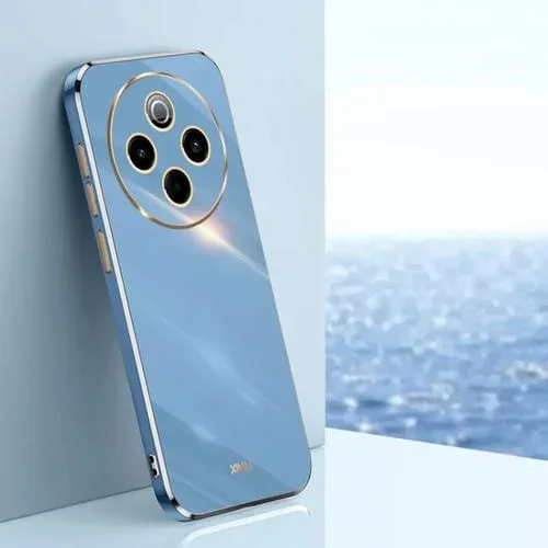 Funda para Teléfono Xinli Straight Edge 6D Electroplate TPU para Vivo Y300 Pro (Azul Celestial)