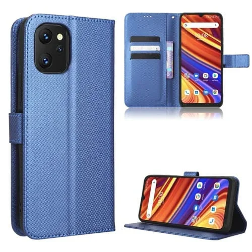Funda para Umidigi Power 7 Max Cuero Textura de Diamante (Azul)