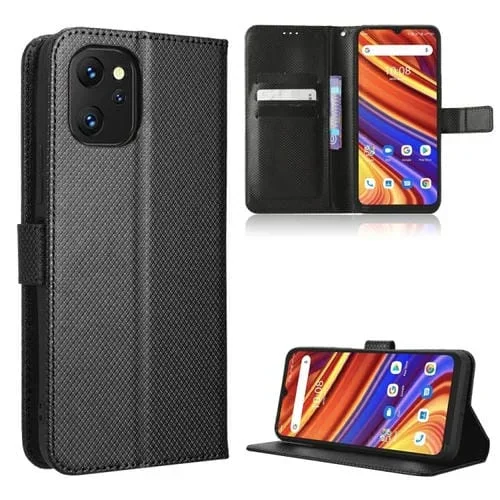 Funda para Umidigi Power 7 y Power 7S de Cuero con Textura de Diamante (Negro)