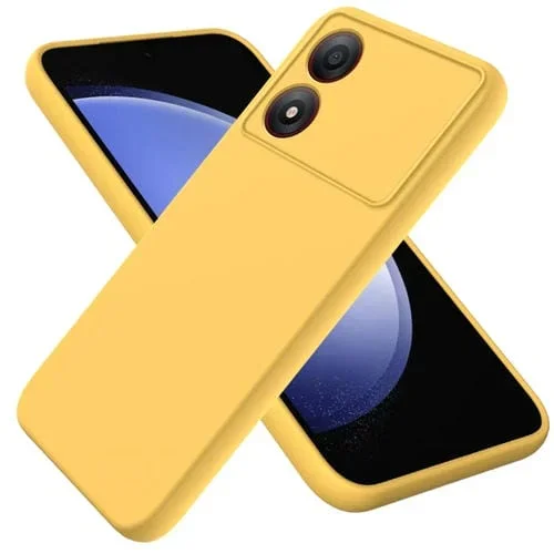 Funda para ZTE Blade A34 Silicona Líquida a Prueba de Golpes (Amarillo)