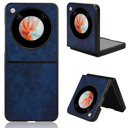 Funda para ZTE Nubia Flip y Libero Flip con Textura Litchi y Contraportada (Azul)